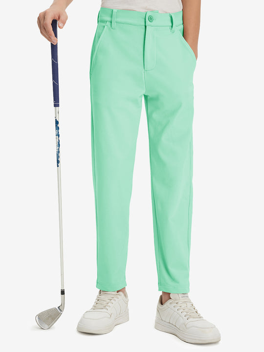 Boys Stretch Fleece Lined Casual Golf Pants