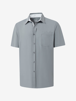 Cool Print Plain Button Up Shirts