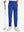 Boys Stretch Fleece Lined Casual Golf Pants in klein blue, front lower body view with golf club