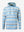 Front 3D view of youth full print hoodies pullover showing detailed fabric and fit, blue ethnic.