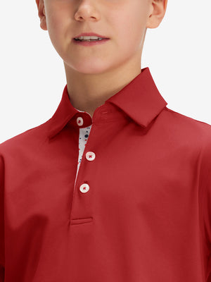 Boys Quick Dry Fit Athletic Solid Polo Shirts