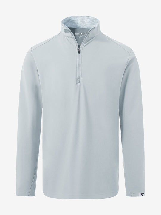 Classic Solid Pocket Fleece Quarter Zip Pullover