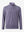 Front 3D view of casual fleece lined quarter zip pullover in purple, showing clean athletic fit.