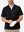 Model front upper body portrait display, lightweight upf50+ short sleeve golf vests jacket in black