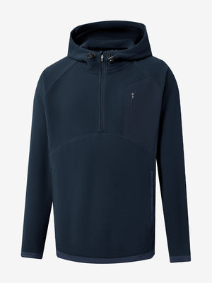 3D front view of the Quarter Zip Polar Fleece Sweatshirt in Navy, simple and athletic look.