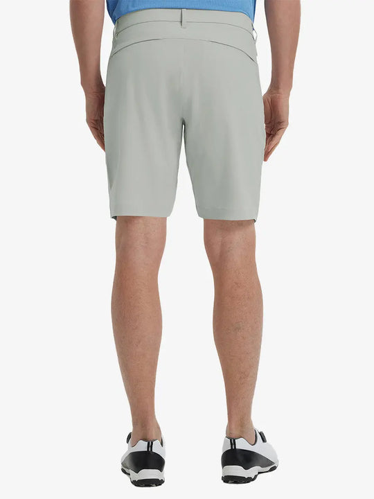 Back view of Player Fit Versatile Solid Shorts 9 Inch, showing tailored fit and clean lines – GLACIER GREY