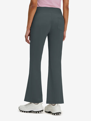 Pantalones de golf elásticos de cintura alta para mujer con bolsillos