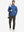 Full-body shot of model with golf bag on back wearing coffee water-resistant stretch heat-tech winter trousers