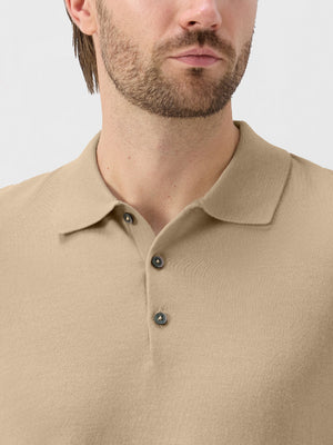 Long Sleeve Pure Merino Wool Knit Soft Polo Shirts