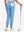 Back view of Women's Ultra-stretch Quick Dry Sweatpants with Ankle Zips in misty blue