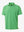 Front 3D view of trendy boys stripe polo shirts, clean structure and modern green stripe look