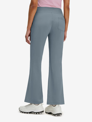 Pantalones de golf elásticos de cintura alta para mujer con bolsillos