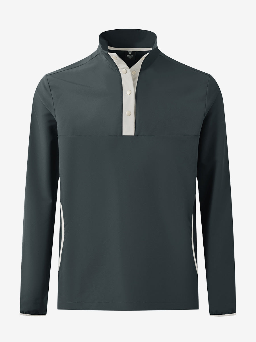 Mock Neck Quarter Button Golf Pullover