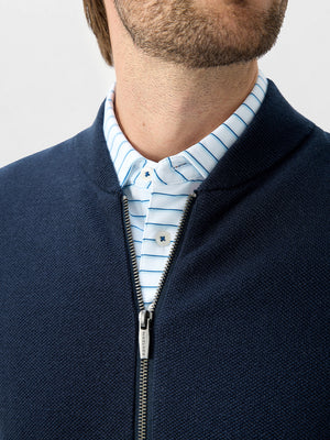 Wool Full Zip Sweater Bomber Jackets