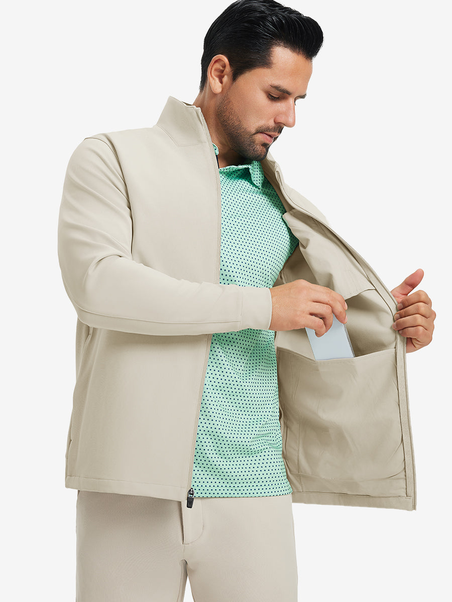 Water-Resistant Zip Up Golf Jacket