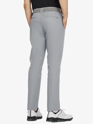 LIGHT GREY Water Resistant Everyday Pants back view, model's lower body with both hands in pockets