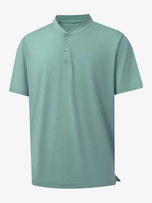 3D rendering of Everyday Collarless Jersey Shirt in BERYL GREEN.