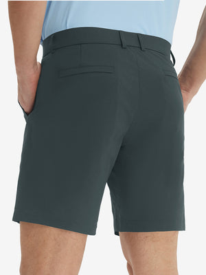 Pantalones cortos elásticos de golf de vestir con frente plano