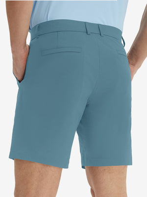 Pantalones cortos elásticos de golf de vestir con frente plano