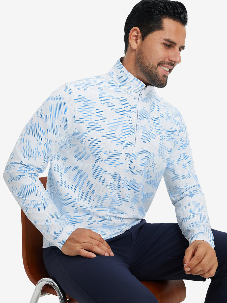 Full Print Lightweight Quarter Zip Pullover
