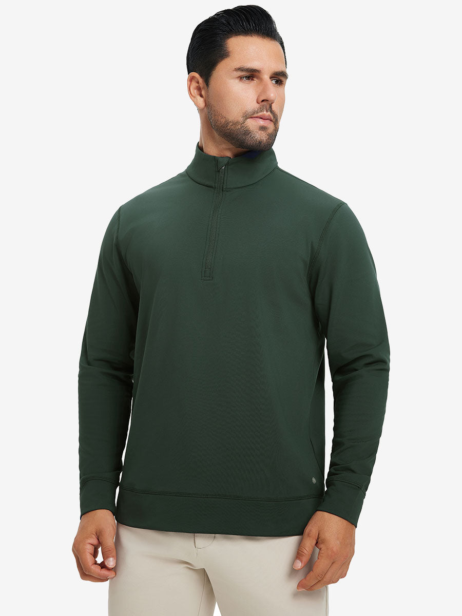 Ultra-Soft Brushed Fleece Lining Quarter zip Sweatshirt