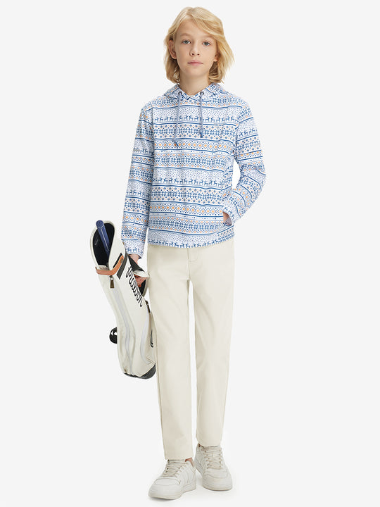 Boys Stretch Fleece Lined Casual Golf Pants