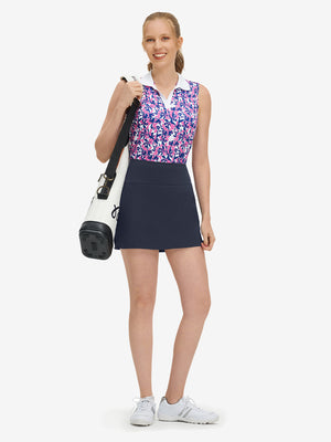 High Waist Built-in Short A-Line Golf Skirt with 5 Pockets