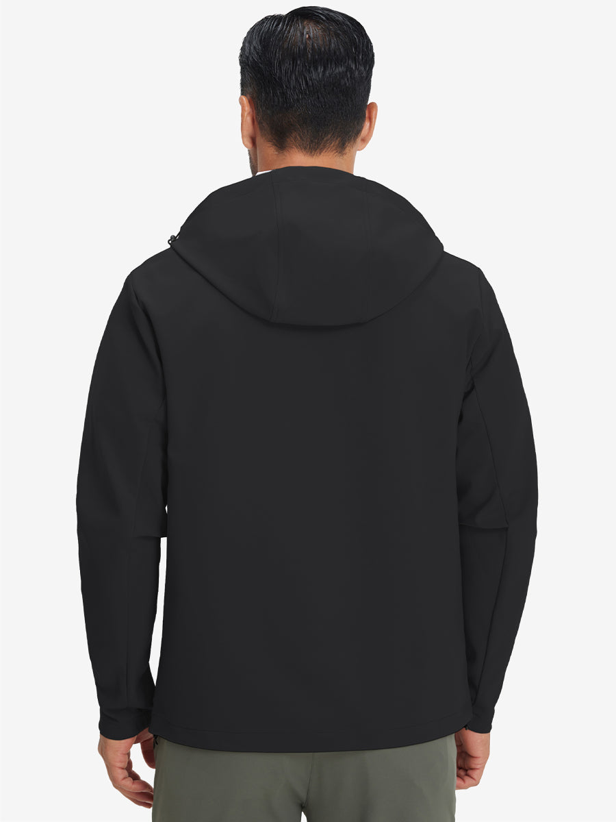 Water-Resistant Heat-Tech Softshell Winter Jacket with Hood