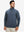 Ultra-Soft Brushed Fleece Lining Quarter Zip Sweatshirt in bluish grey, front upper body view
