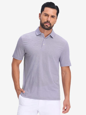 Comfy Breathable Pin-Stripe Golf Polos