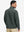 Back view of winter thermal outdoor water resistant fleece jacket showing smooth fleece texture in grey