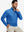 Model seated on chair, wearing full print quarter zip pullover in line animal, casual upper body view.