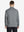 Half-body front shot, model holding golf club in GREY MELANG Moisture Wicking Quarter Zip Pullover.