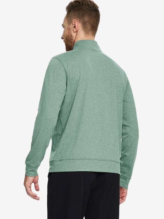 Quarter Zip Melange Pullover
