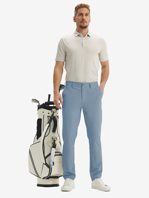 Water Repellent Classic Fit Flat Front Golf Dress Pants