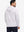 Back upper body view of trendy print fleece hoodies, showing structure and white polka dots tone