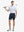 Full-body front shot of model holding golf club, wearing Player Fit Versatile Solid Shorts 7 Inch – NAVY