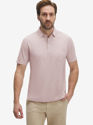 Moisture Wicking Heather Chest Pocket Golf Shirts