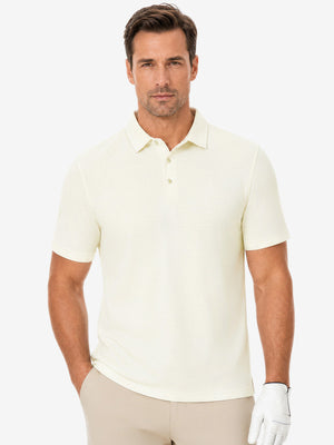 Nylon Blend Casual Jacquard Polo Shirts