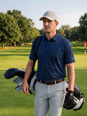 Polo Jacquard Elástico en 4 Direcciones