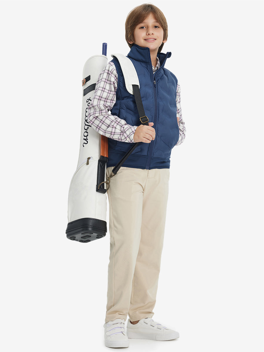 Boys Full-Zip Fleece-Lined Puffer Vest