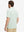 Back half-body view of a model wearing the emerald feather weight jacquard polo shirts, highlighting the rear fit