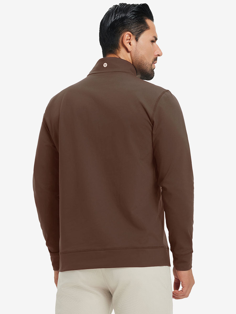 Ultra-Soft Brushed Fleece Lining Quarter zip Sweatshirt