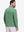 Back upper body shot of model wearing light green featherweight midlayer quarter zip pullover