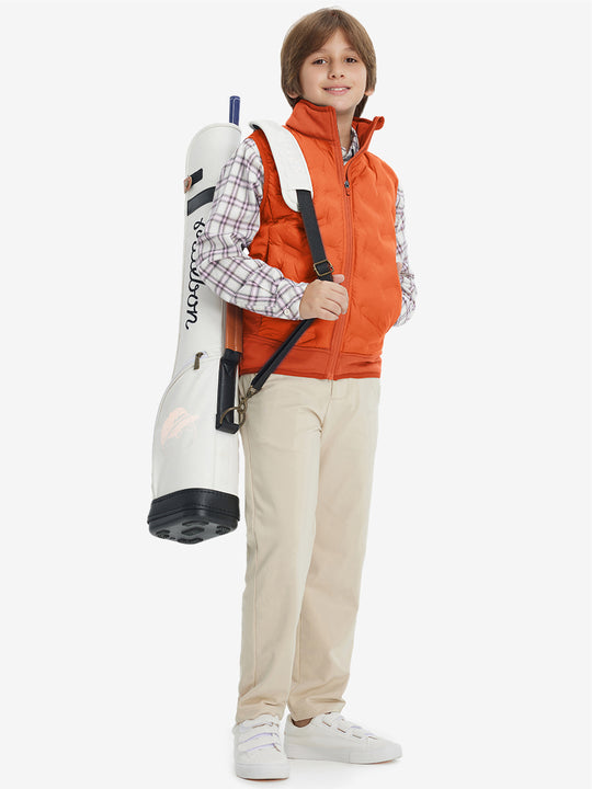 Boys Full-Zip Fleece-Lined Puffer Vest