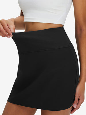 High Waist Built-in Short A-Line Golf Skirt with 5 Pockets