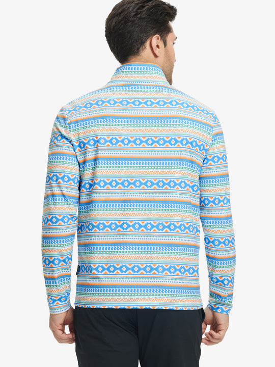 Full Print Lightweight Quarter Zip Pullover