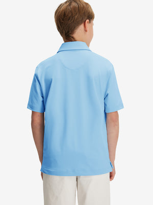 Boys Quick Dry Fit Athletic Solid Polo Shirts