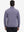 Back upper view of casual fleece lined quarter zip pullover in purple, showing fit and seams.