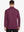 Back view of the bordeaux red long sleeve pique polo, highlighting its elegant design and modern fit.